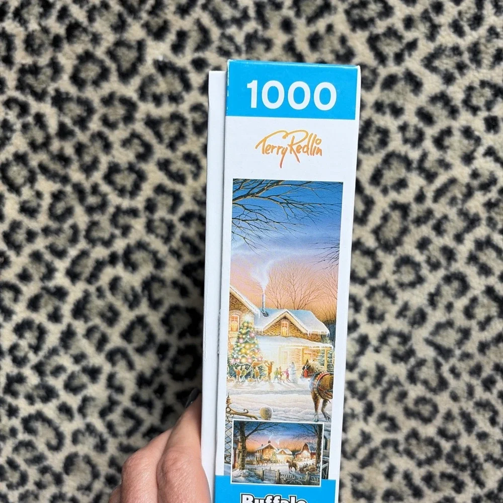 Terry Redlin Trimming‎ The Tree 1000 Piece Jigsaw Puzzle W/ Poster Christmas 🎄